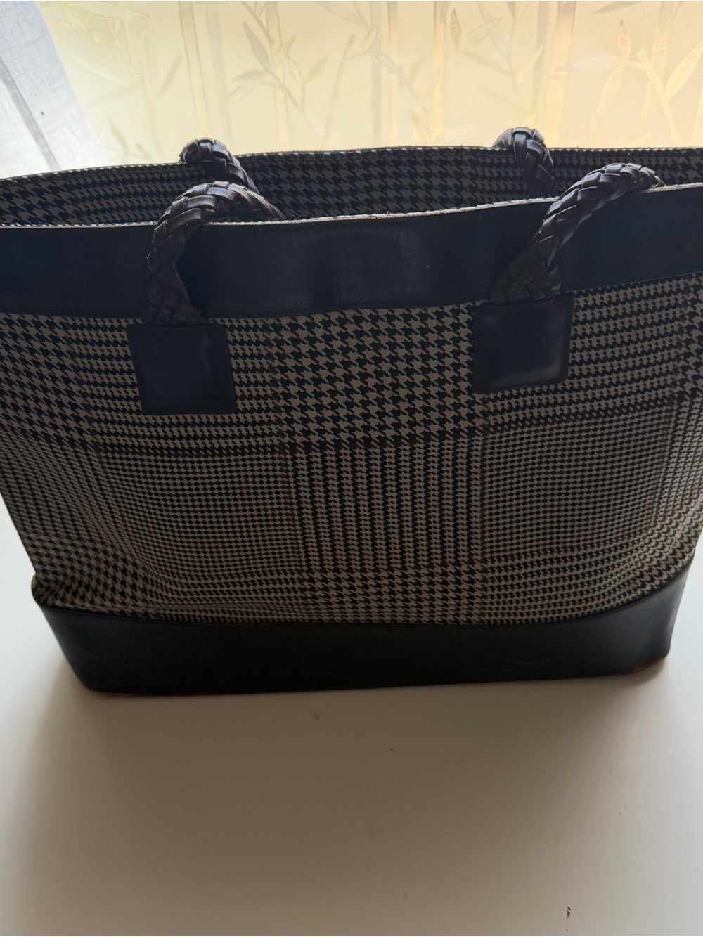 Ralph Lauren leather Tote Bag in Black and White